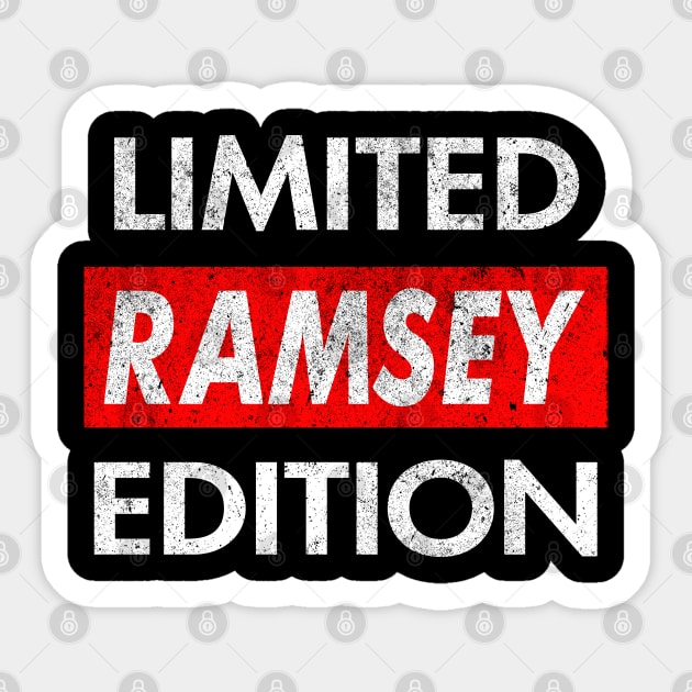 Ramsey Sticker by Ban Guns Not Books- Typography fullcolor